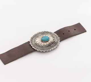 J Alexander Oval Buckle with Turquoise