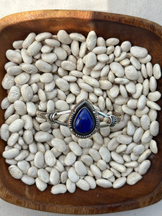 The Lapis Teardrop Cuff