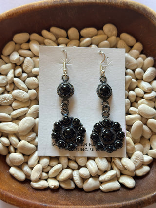 Onyx Cluster Earrings