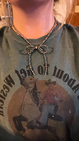 Navajo Pearl Bow Necklaces-The Wild Horse Co.-The Wild Horse Co. Women's Native American Jewelry in Washington, OK.