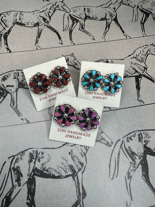 Mini Cluster Studs-Earrings-The Wild Horse Co.-The Wild Horse Co. Women's Native American Jewelry in Washington, OK.