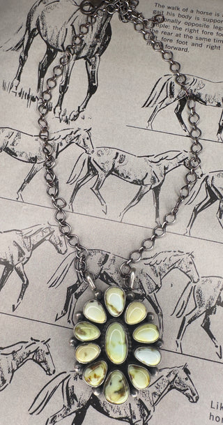 The Palomino Cluster Necklace-The Wild Horse Co.-The Wild Horse Co. Women's Native American Jewelry in Washington, OK.