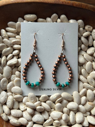 The Copper x Turquoise Teardrop Earrings