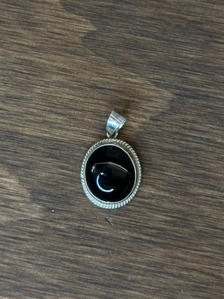 Mini Round Onyx Pendant