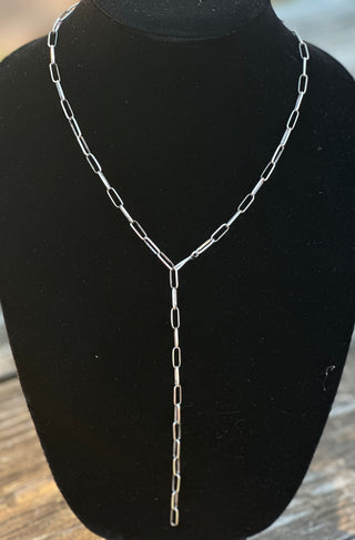 Paperclip Chain Necklace-Necklaces-The Wild Horse Co.-The Wild Horse Co. Women's Native American Jewelry in Washington, OK.