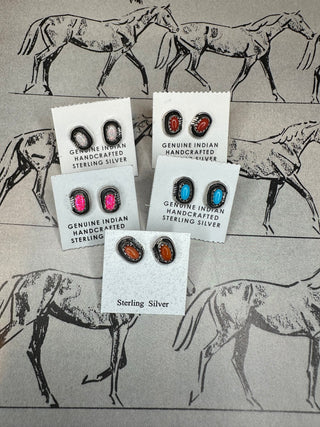 The Blaze Studs-Earrings-The Wild Horse Co.-The Wild Horse Co. Women's Native American Jewelry in Washington, OK.