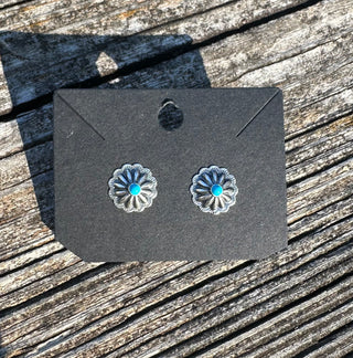 The Stampede Turquoise Studs-The Wild Horse Co.-The Wild Horse Co. Women's Native American Jewelry in Washington, OK.