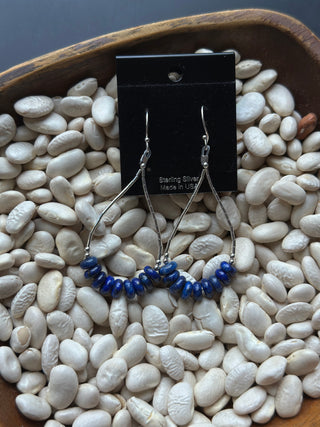 The Lapis Liquid Silver Earrings