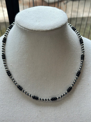 Onyx x Navajo Pearl Necklace