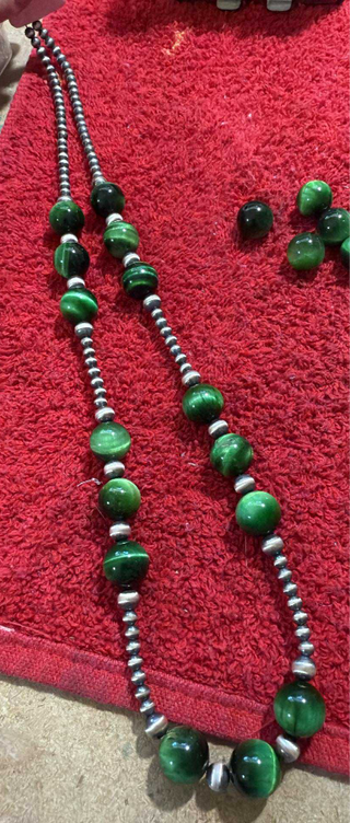 The Malachite x Sterling Pearl Necklace