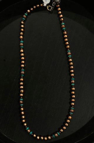 The Fluted Copper x Turquoise Necklace