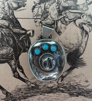 The Cowboy Hat Pendant-The Wild Horse Co.-The Wild Horse Co. Women's Native American Jewelry in Washington, OK.