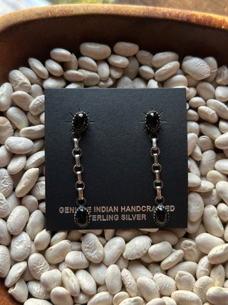 The Onyx Chain Earrings