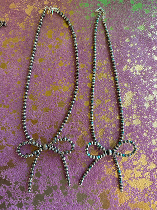 Navajo Pearl Bow Necklaces-The Wild Horse Co.-The Wild Horse Co. Women's Native American Jewelry in Washington, OK.