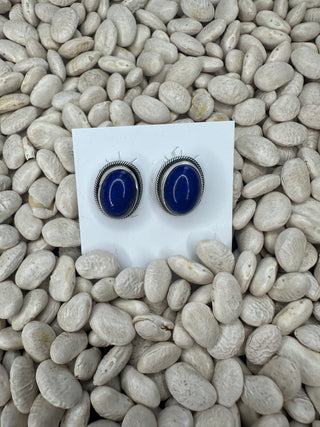 The Lapis Studs-Earrings-The Wild Horse Co.-The Wild Horse Co. Women's Native American Jewelry in Washington, OK.