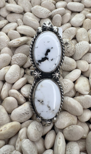 White Buffalo Adjustable Ring-The Wild Horse Co.-The Wild Horse Co. Women's Native American Jewelry in Washington, OK.