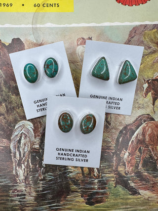 The Roamer Studs-Earrings-The Wild Horse Co.-The Wild Horse Co. Women's Native American Jewelry in Washington, OK.