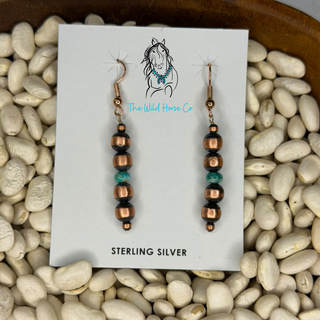 The Copper x Turquoise Pearl Earrings