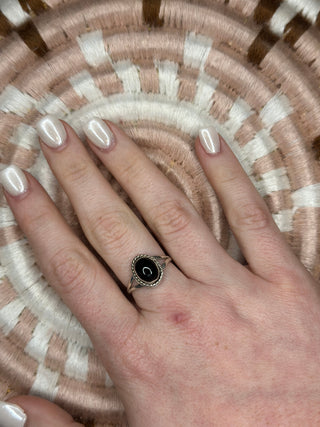 Mini onyx ring-The Wild Horse Co.-The Wild Horse Co. Women's Native American Jewelry in Washington, OK.