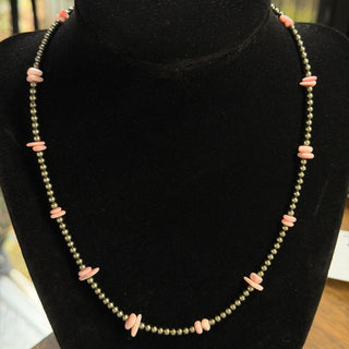 The Pink Conch Chip x Sterling Necklace