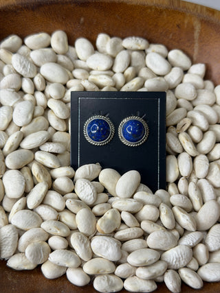 The Lapis Round Studs