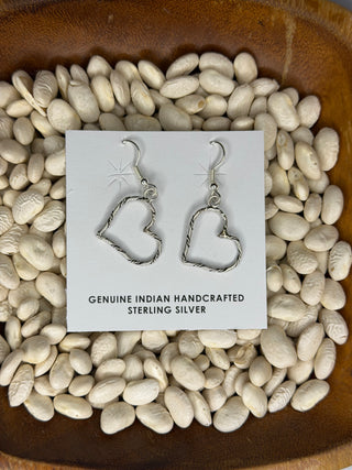 The Twist Wire Heart Earrings