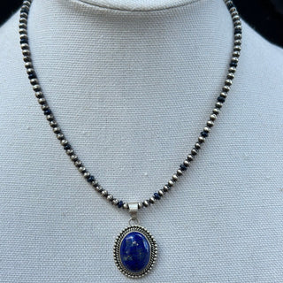 The Lapis Pendant x Pearl Set