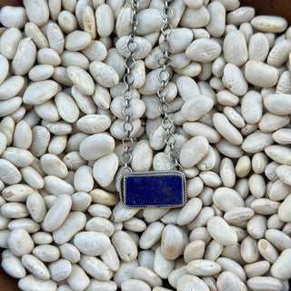 Lapis Bar Necklace