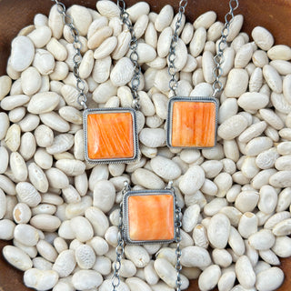 The Orange Squared Necklace