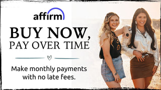 Affirm, buy now pay over time. make monthly payments with no late fees. 