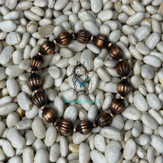 Graduated Copper Fluted Bracelet
