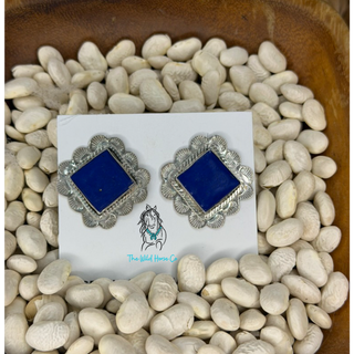 The Lapis Squared Studs