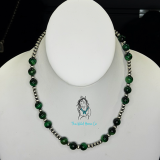The Malachite x Sterling Pearl Necklace