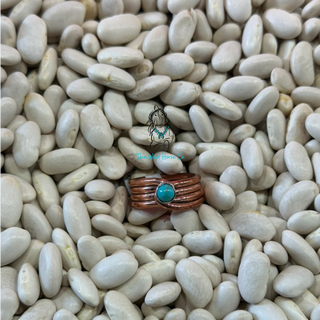 The Wrapped Copper Ring with Turquoise