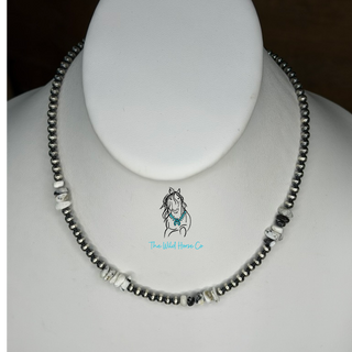 White Buffalo Chip x Sterling Pearl Necklace