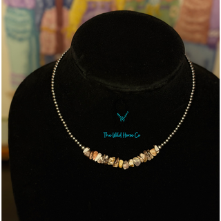 The Wild Horse Chip x Sterling Pearl Necklace